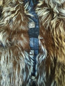 leather and fur cum vintage inspired jacket
