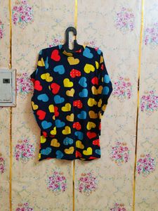 🇳🇿💫❤️Heart Print Long Sleeve Top