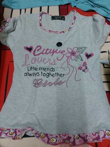 Girls' Graphic Print Tunic Top
