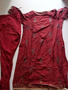 Maroon Kurta Set