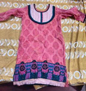 Pink Printed Kurti