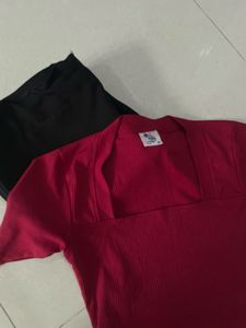 Free Trousers With Maroon Top