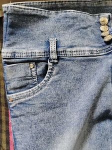 Stylish Grey Blue Jeans
