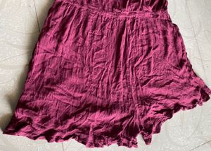 Mossimo Burgundy Romper sleevless size:L