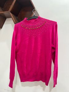 Pink Embellished Sweater