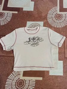 Angel Baby Graphic Crop Tee