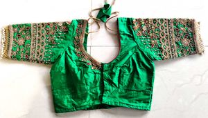 Beautifull Green 💚 Maggam Work Blouse