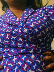 Retro Floral Wrap Dress