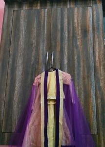 Elegant Lehenga Choli Purple And Cream Colour...