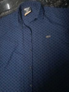 Stylish Blue Patterned Shirt
