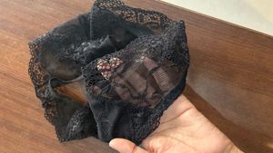 Used Black Lace Panty