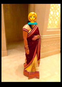 Elegant Maroon Velvet Saree