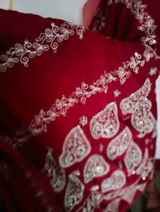 Maroon Saree