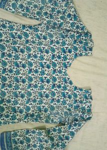 Floral Blue Kurta Set