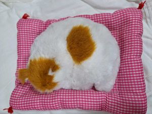 Realistic Sleeping Cat Plush Toy