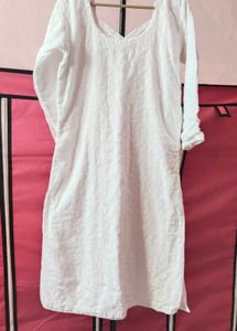 White Embroidered Kurti