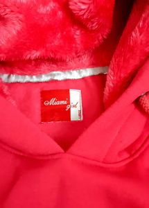 Red Graphic Print Hoodie