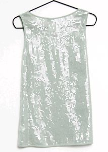 Branded Mint Green Sequins Tops
