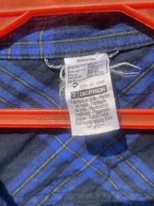 Blue Plaid Flannel Shirt