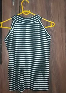 Bold Stripe High‑Neck Tank