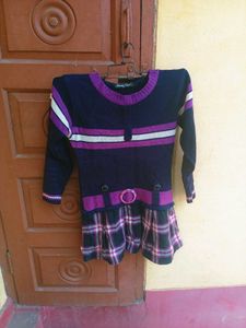 Girls' woolen dress for winter