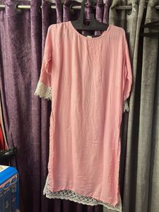 Pink Embroidered Kurta Set