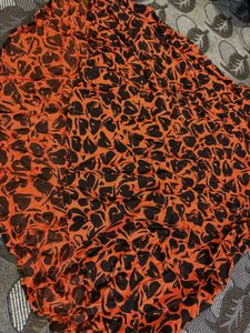 Orange &amp; Black Mini Dress