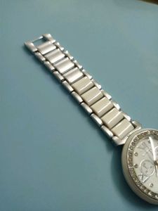 White Dial Silver-Tone Women's Watch