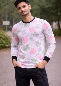 Stylish Leaf Print Men's T-Shirt