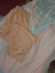 Orange Half Sleeves Frock Suit