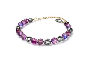 Beaded Heart Charm Bracelet