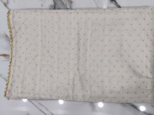 Cotton White saree