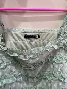 Ruffle Detail Crop Top