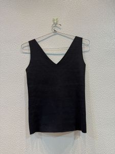 Black V-Neck Tank Top