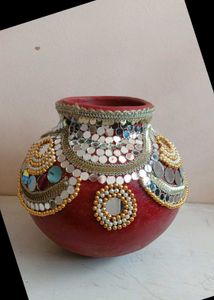 Decorated Clay Pot