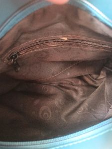 Teal Blue Handheld Sling Bag