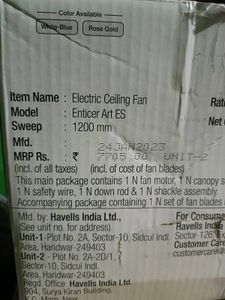 [Pack Of 2 ]  Havells Fan CaMBOo With Two Year War