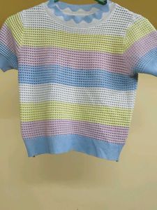 Striped Knit Crop Top