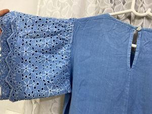 Denim Look Short Kurta