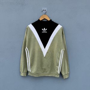 Adidas Colorblock Mock Neck Sweatshirt