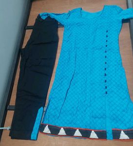 Blue Kurta Set, stitched