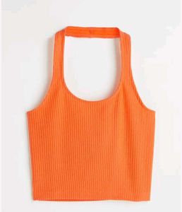 Rib Knit Halter Neck Top
