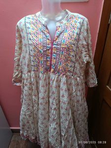 Max Full Flared Embroidered Kurta
