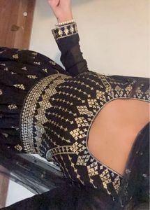 Elegant Black Embroidered Kurta Set