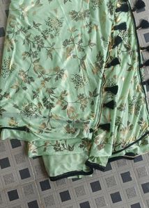 Foil Print Saree
