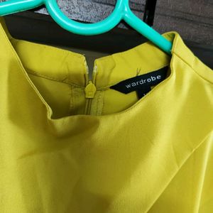 Lime Yellow High Neck Top