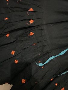 Dhoti Patilya Dress( Orange And Black)