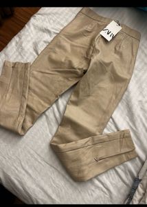 Zara Leather Flared Or Skinny Pants For Women
