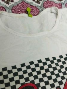 Graphic Print White Tee