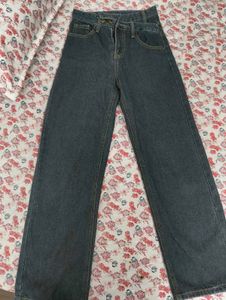 straight blue denim